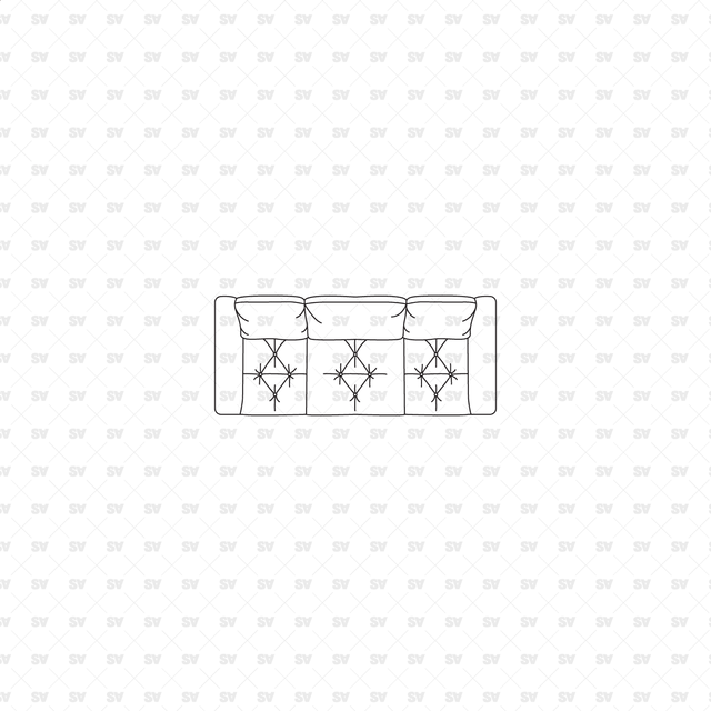 CAD, Vector, PNG Sofas in Top View