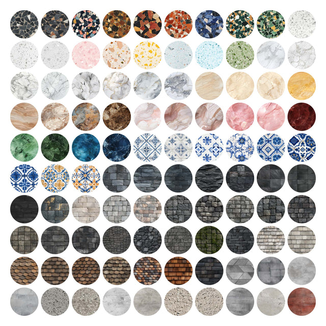 Illustrator Pattern Library - Raster Realistic Seamless Textures Mega-Pack