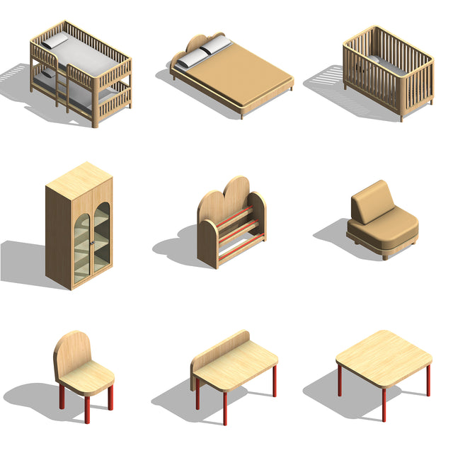 Revit Family - Children's Room Furniture