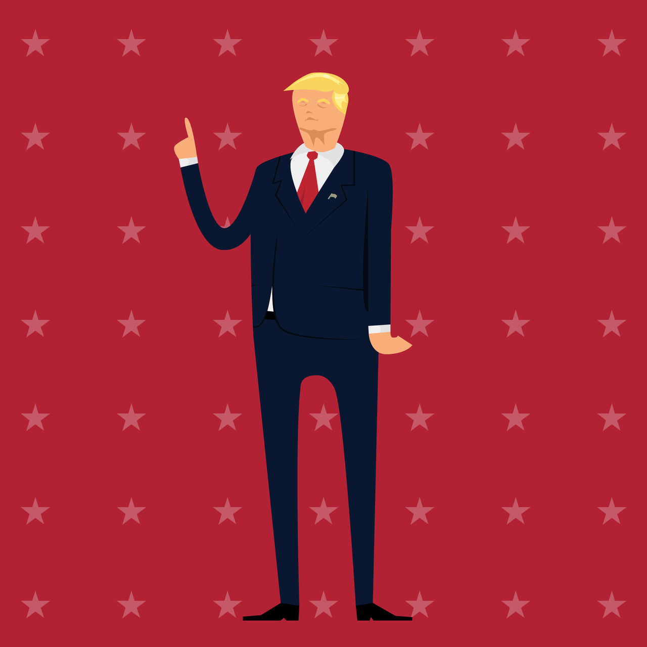 Donald Trump Vector Line-Art – CAD Illustration – Studio Alternativi