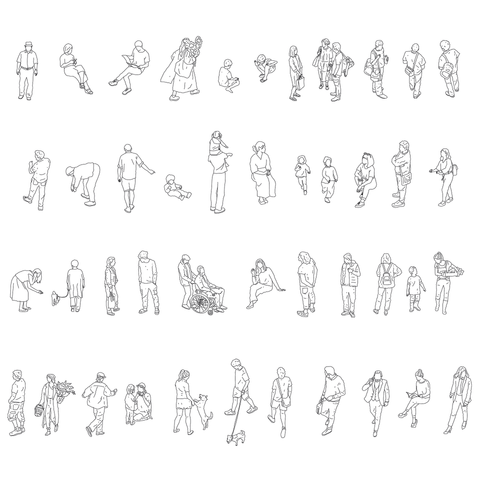 CAD, Vector People Characters Scales Mega-Pack Architecture – Studio ...
