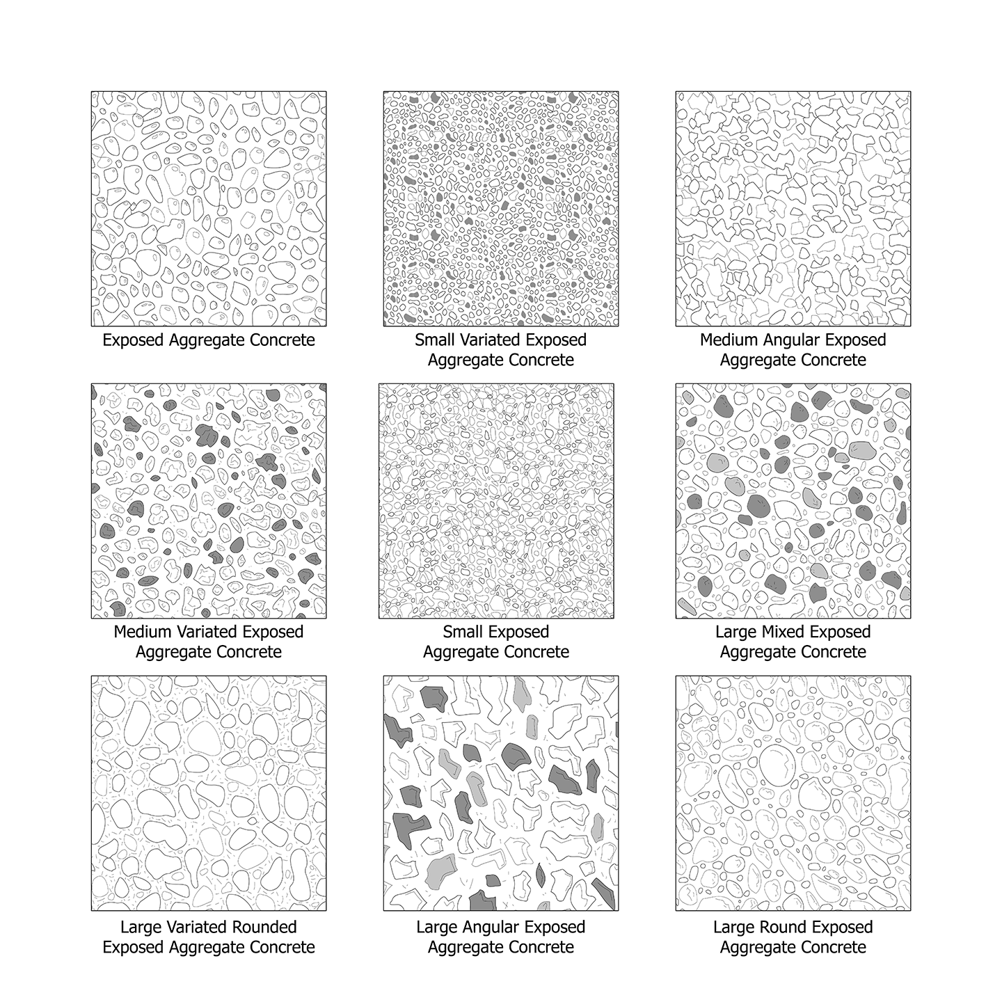 Illustrator Pattern Library - Exposed Aggregate Concrete – Studio ...