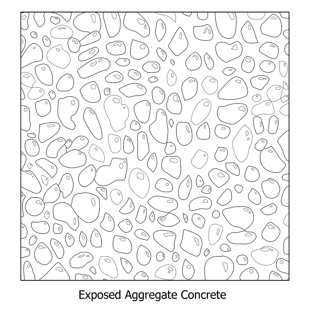 Aggregate Stacking Patterns Illustrator Pattern Library - Exposed Aggregate Concrete – Studio ...