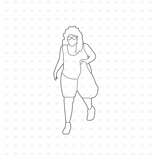 Vector, PNG Human Figure Outlines (32 Figures)