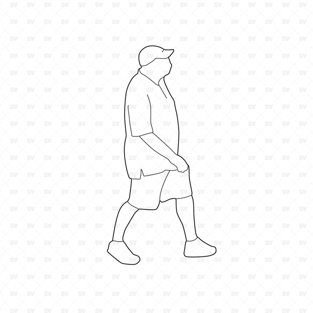 Vector, PNG Human Figure Outlines (32 Figures)