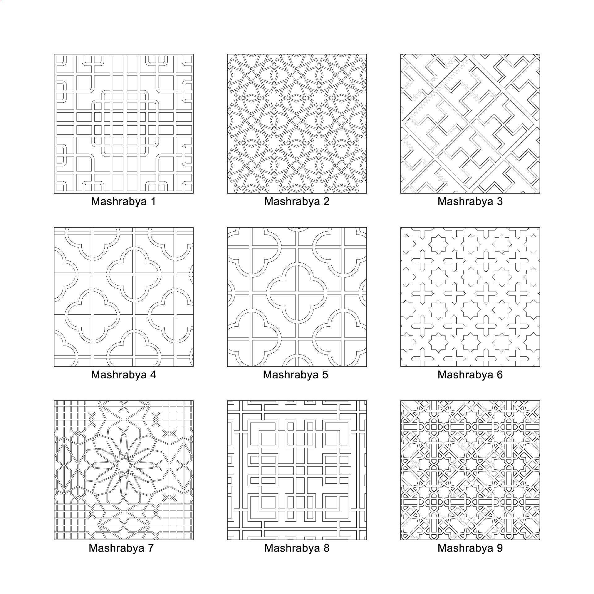 Screen Window With Pattern Pattern Library - Mashrabiya Screens/Lattice Screen Patterns – Studio ...