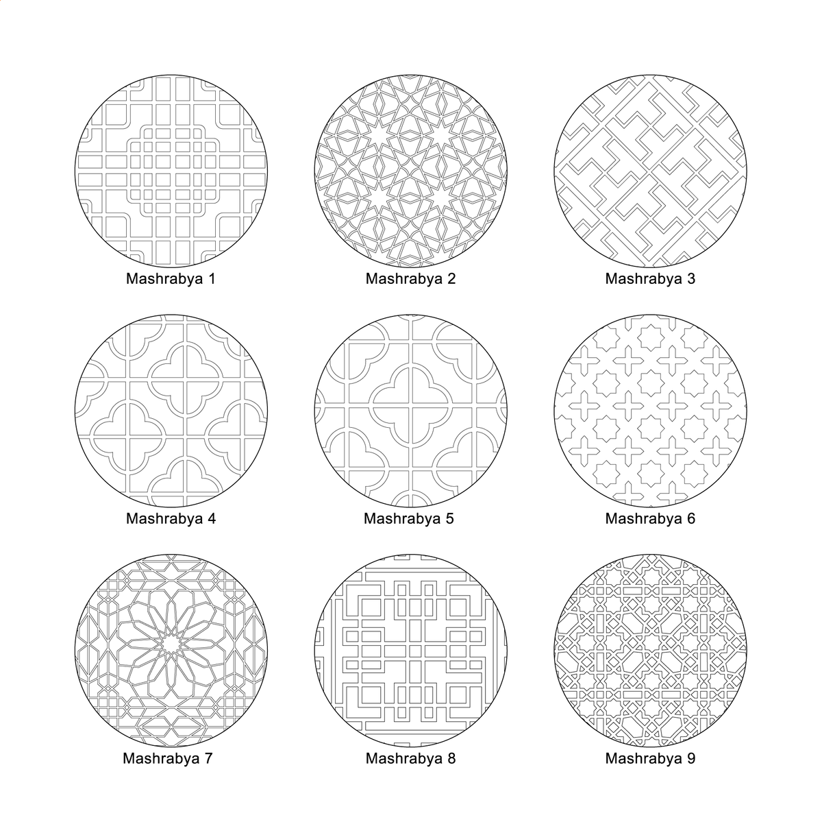 Pattern Library - Mashrabiya Screens/Lattice Screen Patterns – Studio ...