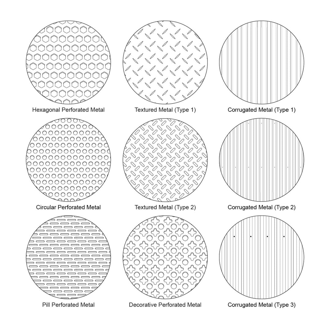 Metal Pattern Kit Architectural Materials | Patterns | Metal Patterns – Studio Alternativi