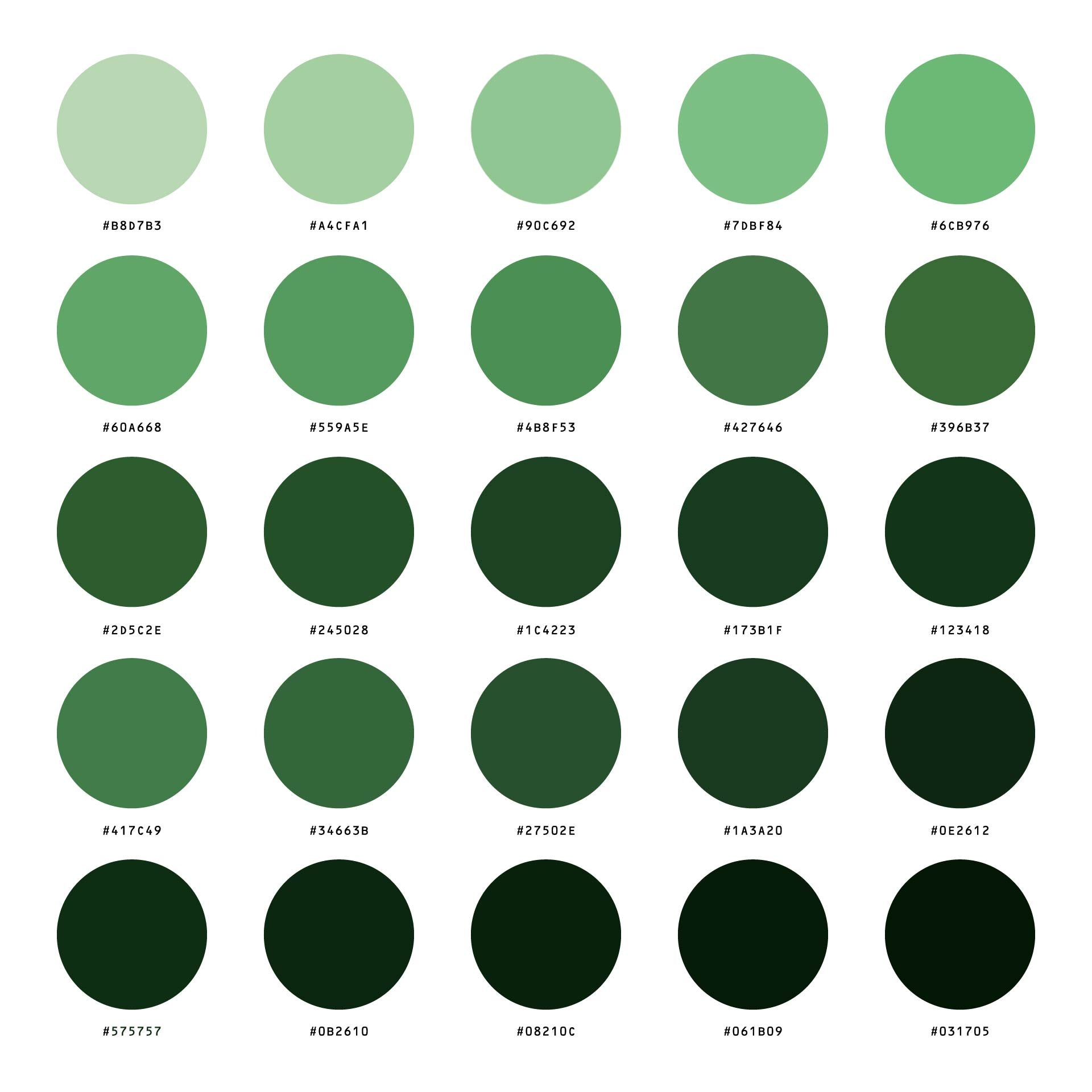 Golf Green Color Sample Patterns | Illustrator Color Swatches Green – Studio Alternativi