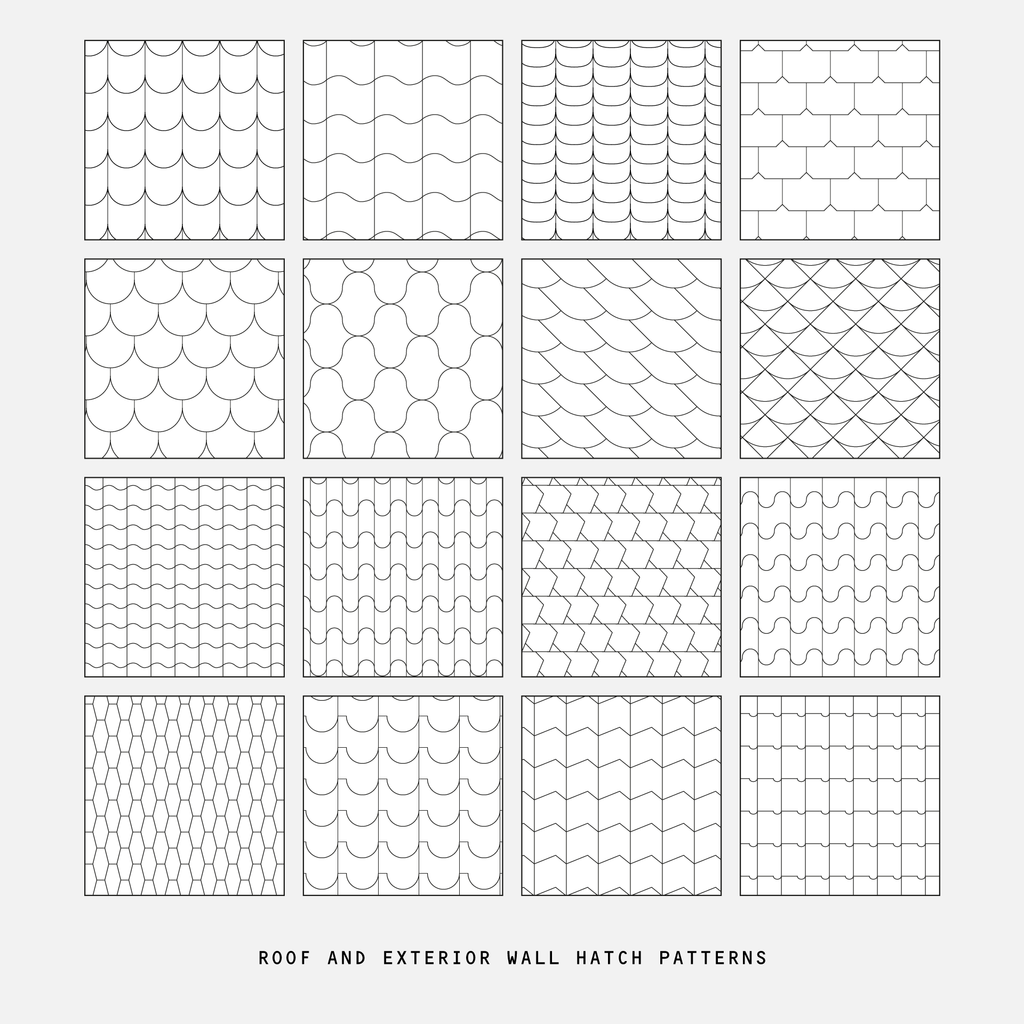 Architectural Materials | Patterns | Roof and Wall Hatch Patterns ...