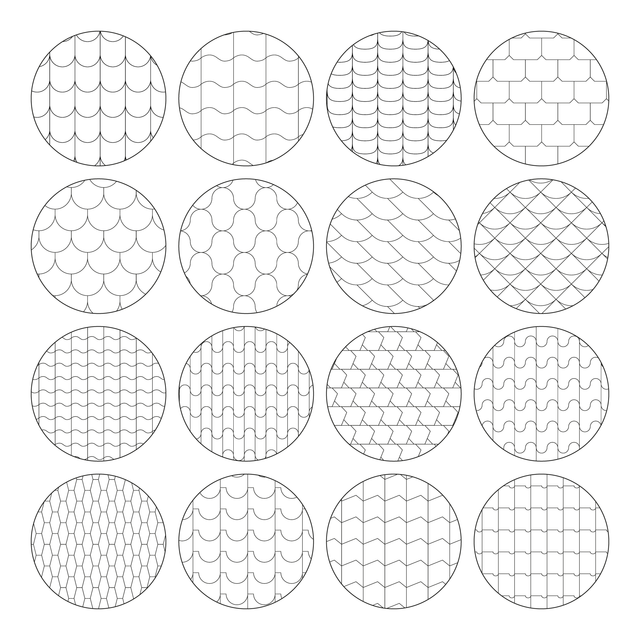 Illustrator Pattern Library - Roof and Wall Hatch Patterns