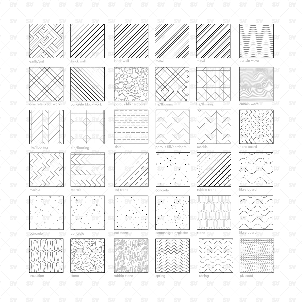 Illustrator Patterns - Building Materials – Studio Alternativi