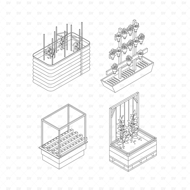 Urban Farming 06 (9 Isometric Illustrations)