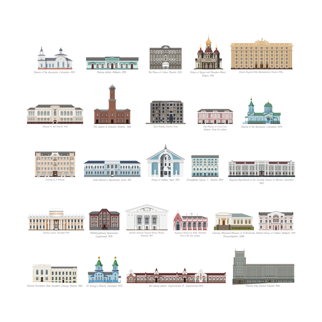 FREE! 25 PNG & Vector Façades of Ukrainian Buildings Damaged During the WAR