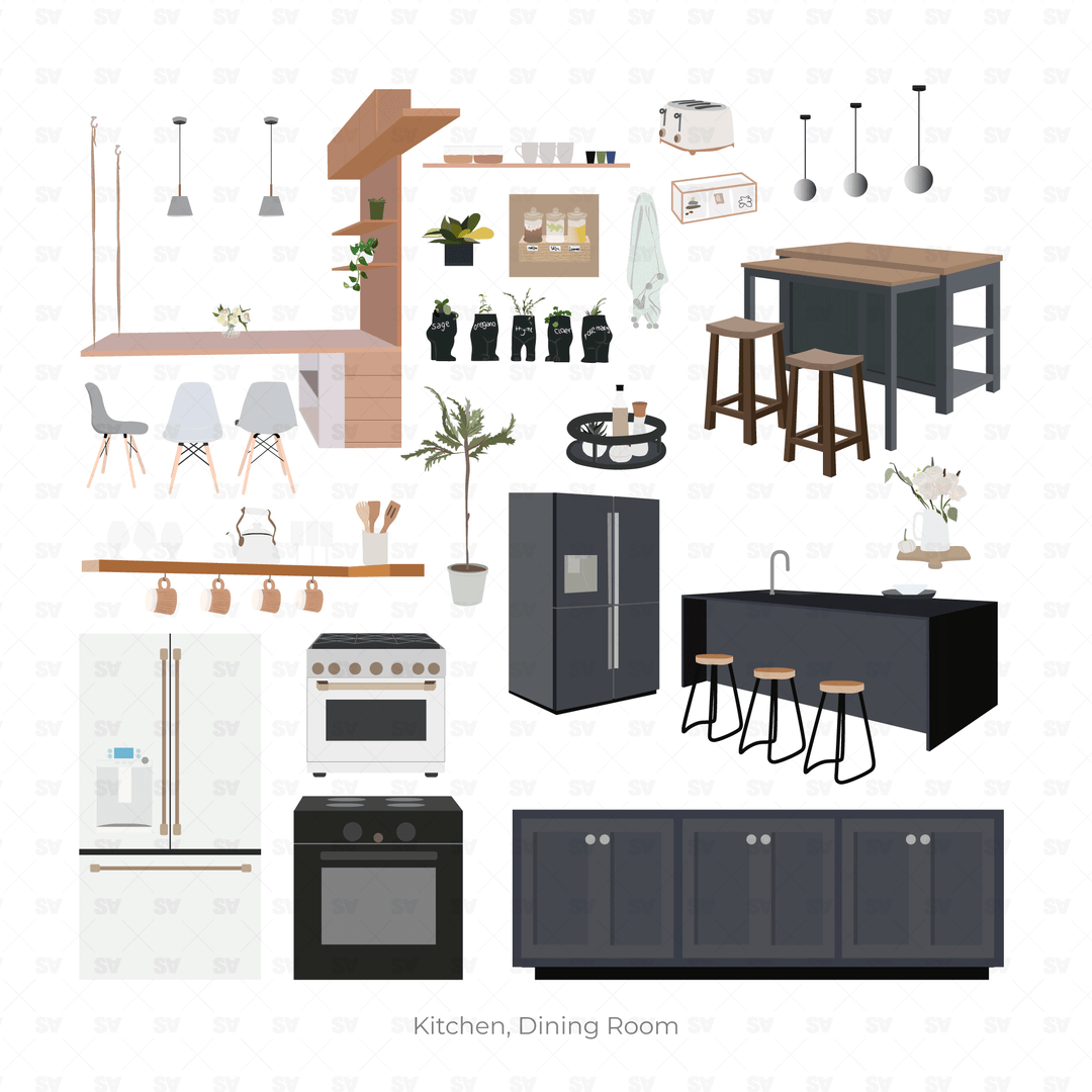 Vector Interior Furniture Pack - 125 Figures – Studio Alternativi