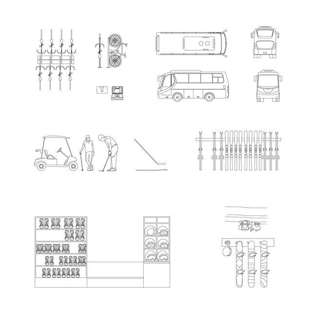 CAD & Vector Hotel Mega Pack (Side View & Top View)