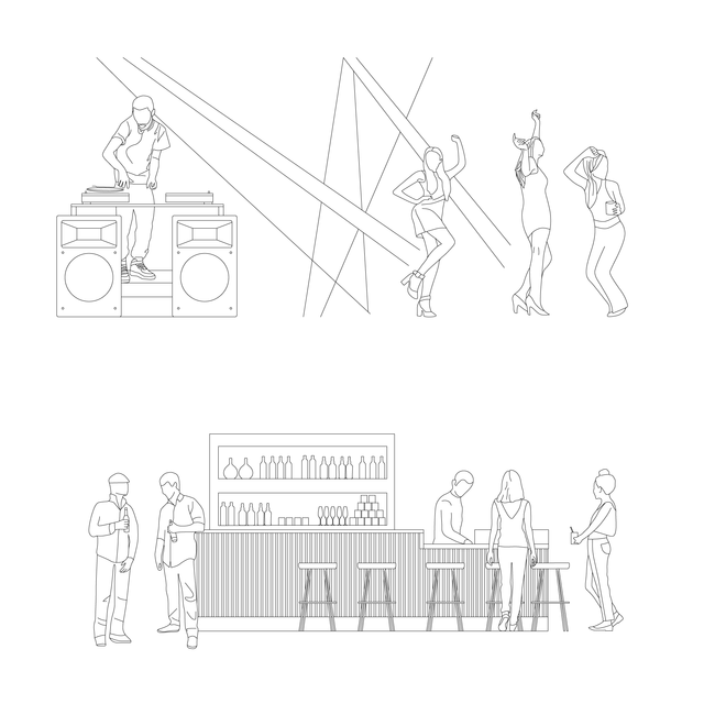 CAD & Vector Disco Bar Set