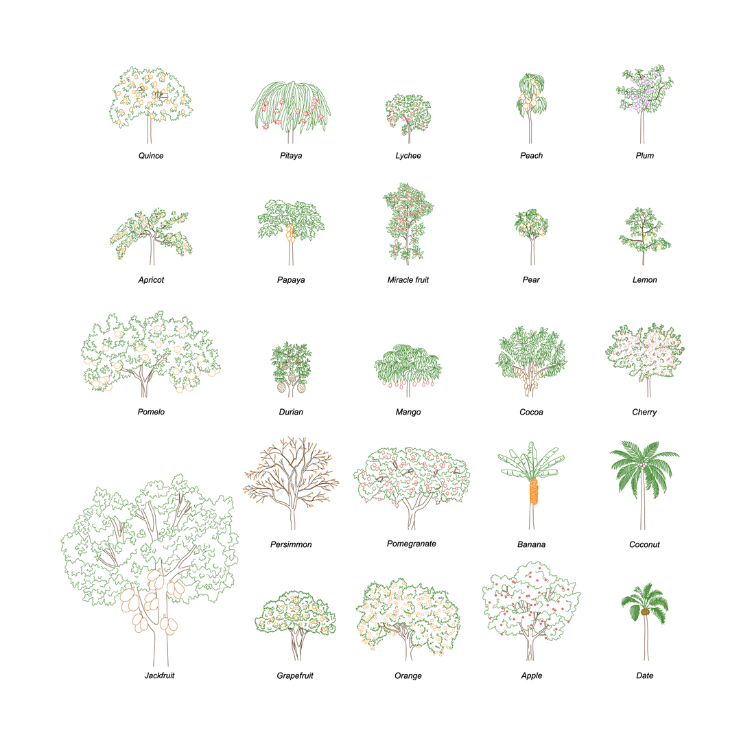 CAD & Vector Fruit Plants Mega-Pack – Studio Alternativi