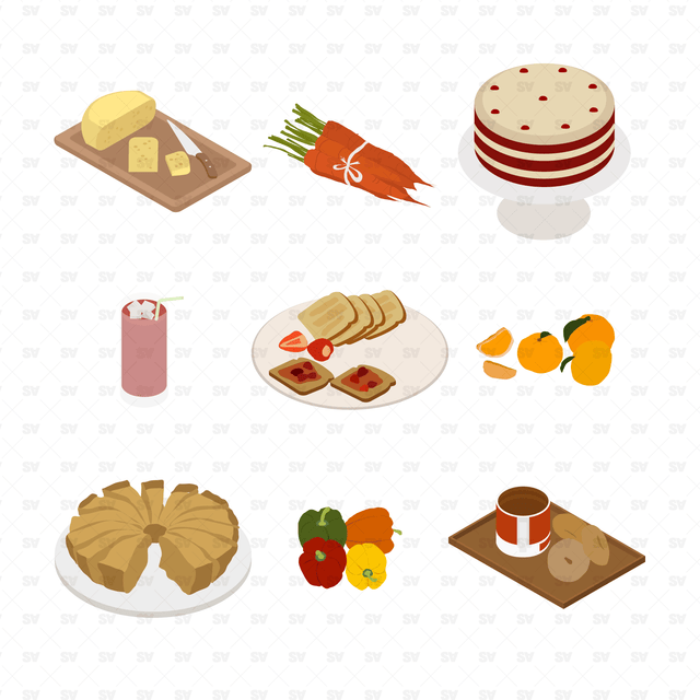 isometric kitchen vector