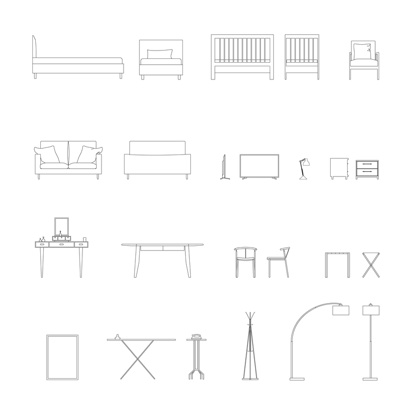 CAD & Vector Supermarket, Grocery Shop Mega Pack (Side View & Top View ...