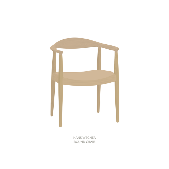 hans wegner round chair