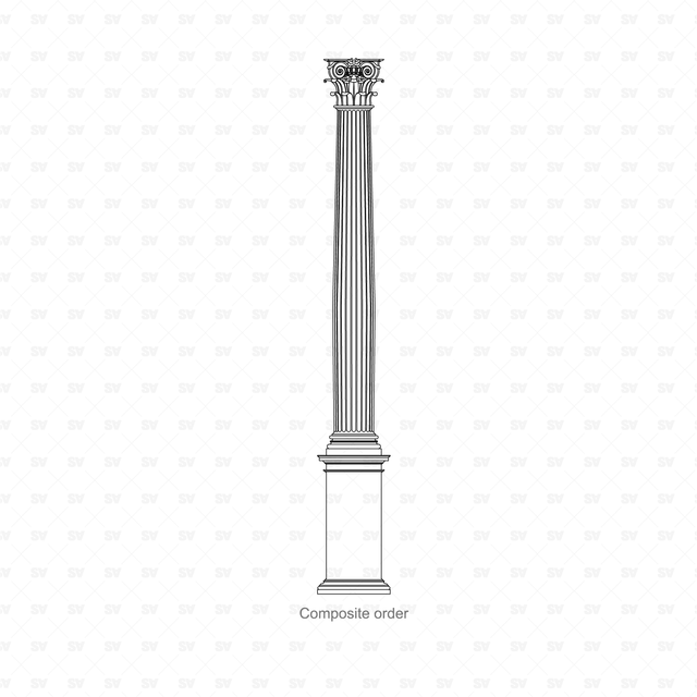 CAD & Vector Classical Architectural Orders/ Columns