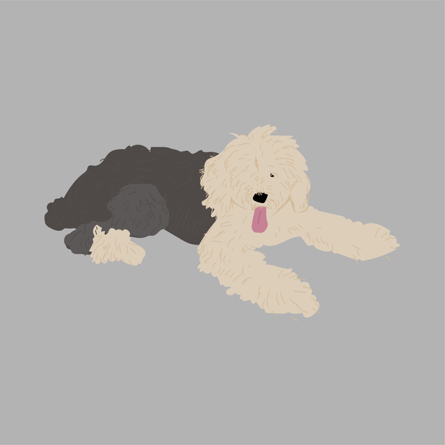 animals vector illustration flat dog