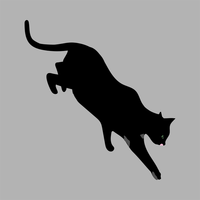 animals vector illustration flat cat