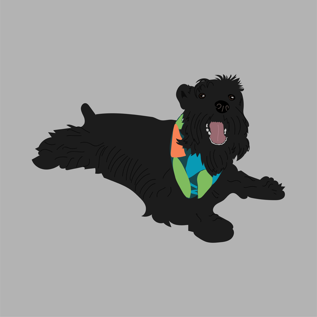 animals vector illustration flat dog