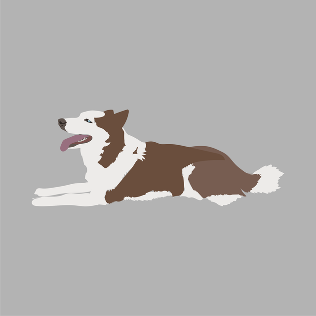 animals vector illustration flat dog