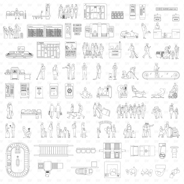 CAD & Vector Airport Mega-Pack (100+ Vectors)