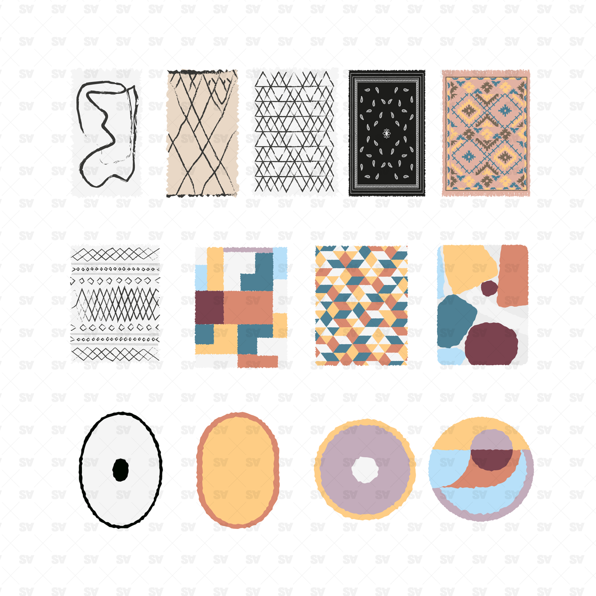 Colorful Rug Png Vector Colorful Rugs | AI PNG | Studio Alternativi