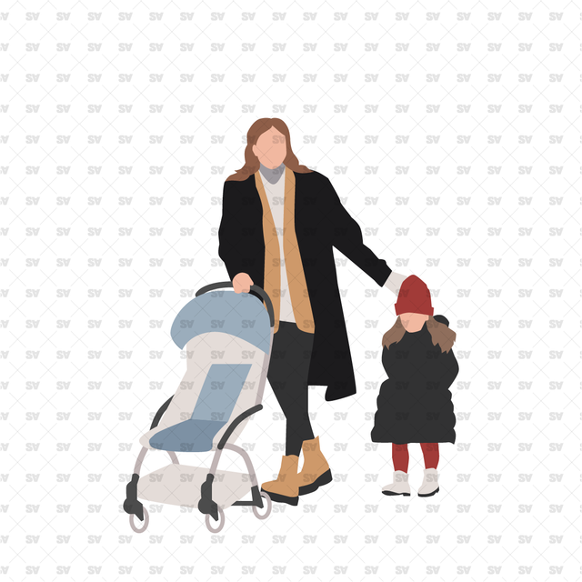 Flat Vector Family Characters