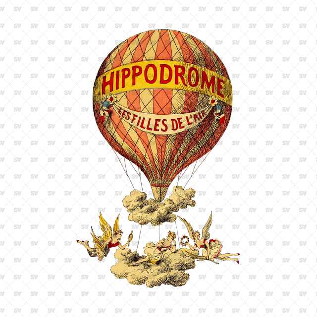 Cutout Zeppelins and Hot-Air Balloons