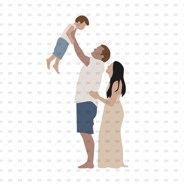 Flat Vector Family Characters