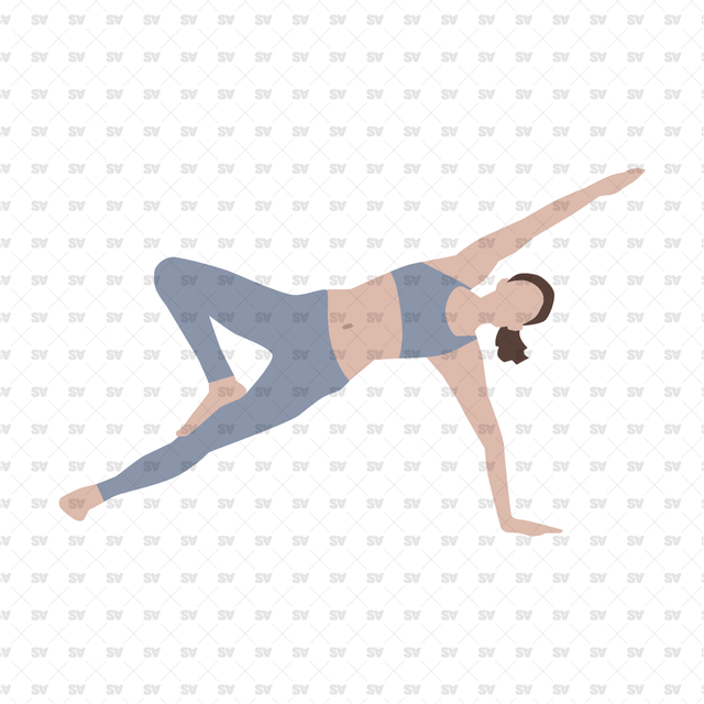 Flat Vector Yoga People