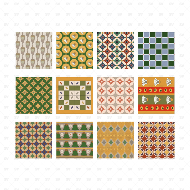 Illustrator vector Pattern Library