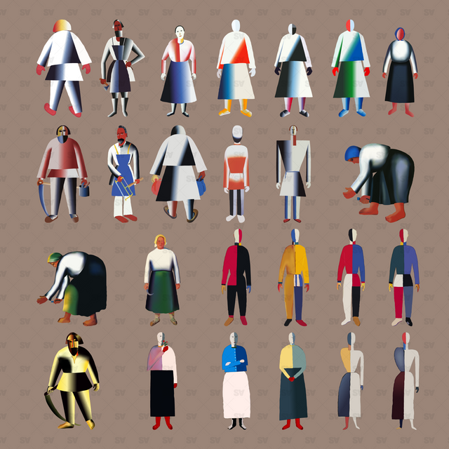 Characters Based on Kazimir Malevich Art