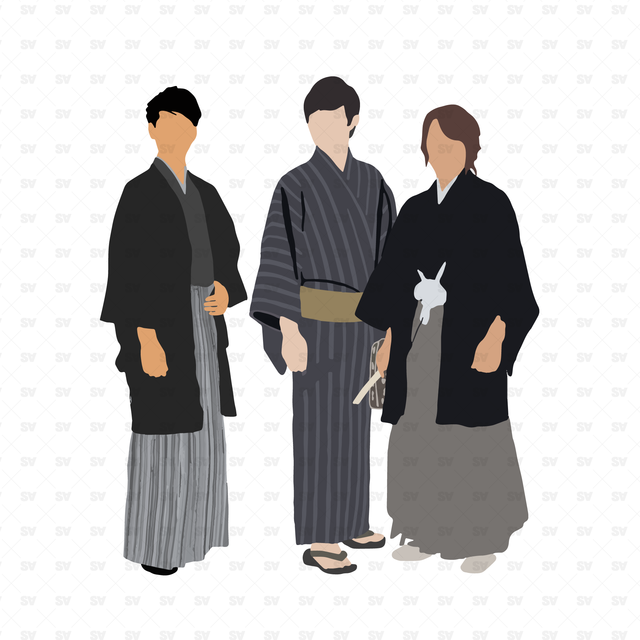 flat vector Japanese People