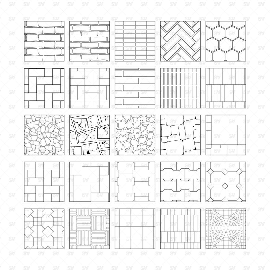 Brick Pavement Patterns: 50 Swatches – Studio Alternativi