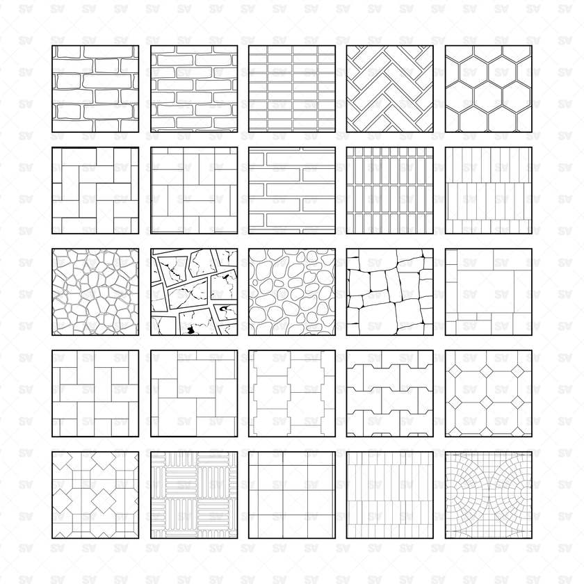 Brick Pavement Patterns: 50 Swatches – Studio Alternativi