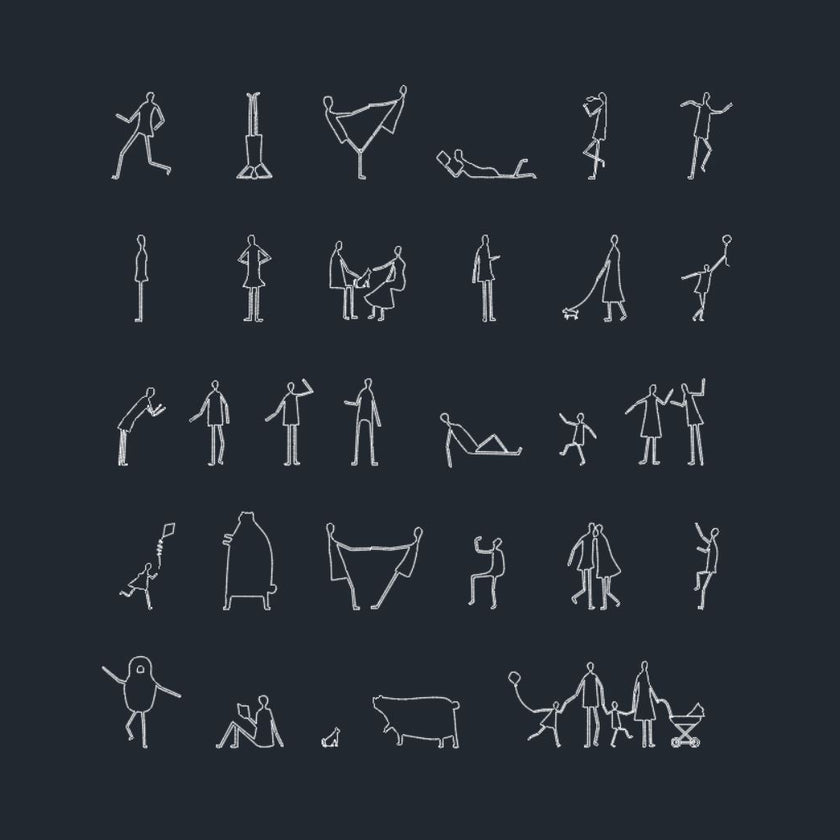 Japanese People CAD Blocks - 35 Characters – Studio Alternativi
