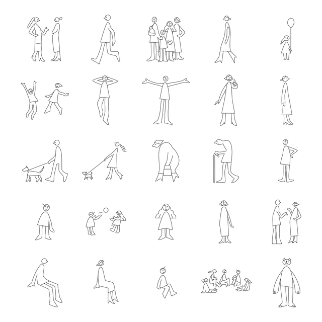 Set of 30 Cute and Childish Vector Characters-Vectors-Studio Alternativi