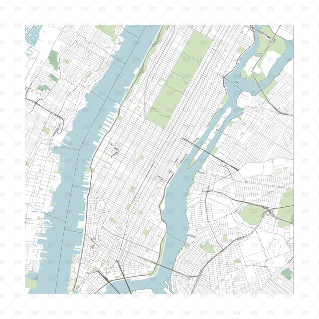 Vector map of New York, NY, US download