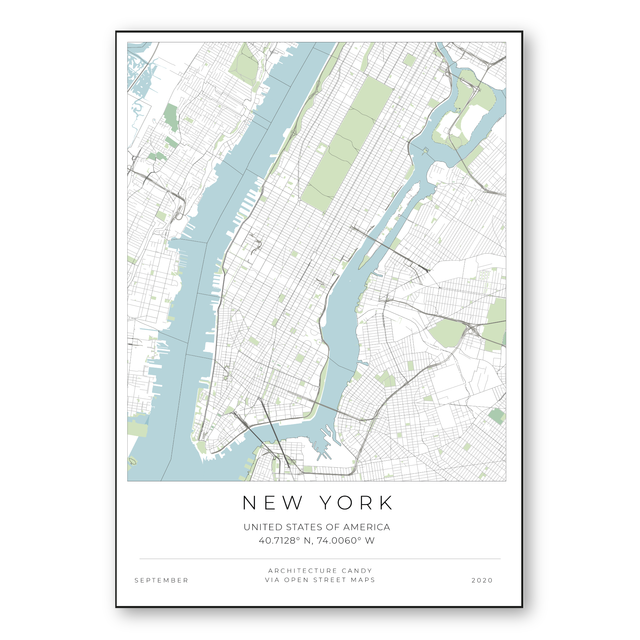 Vector map of New York, NY, US download