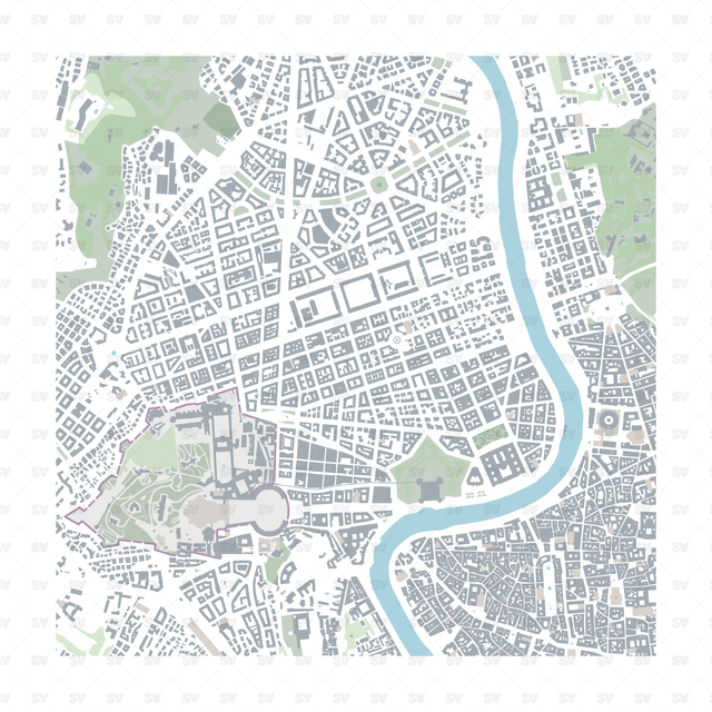 Vector map of Rome, Italy download