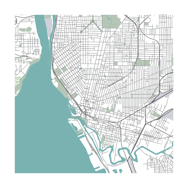 Buffalo new york vector map