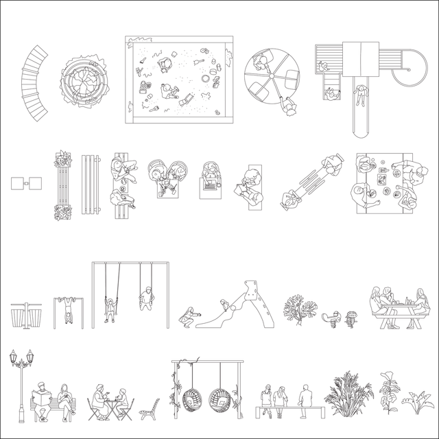 landscape furniture cad 