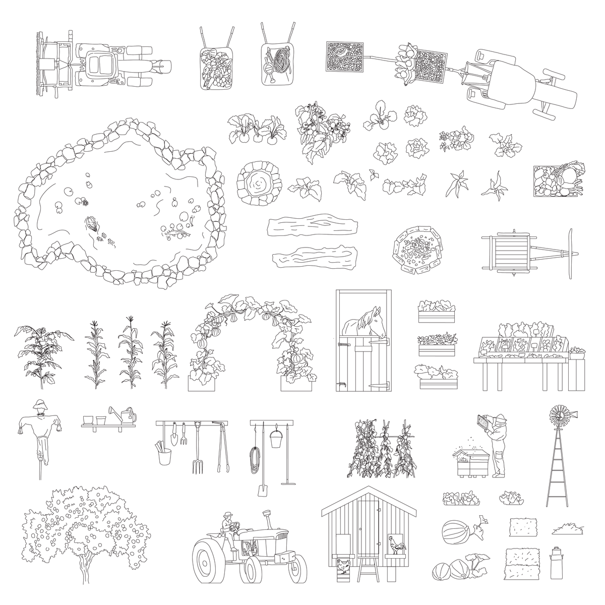Farming & Agriculture Pack | 3-in-1 CAD Files – Studio Alternativi