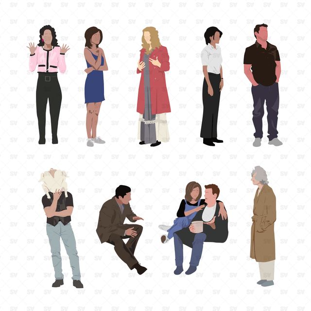 FRIENDS TV Series Characters, PNG